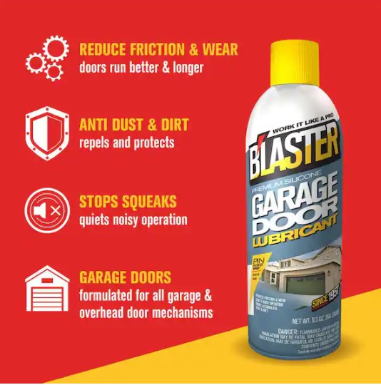 9.3 Oz. Premium Silicone Garage Door Lubricant Spray Pack of 2 Maintenance New