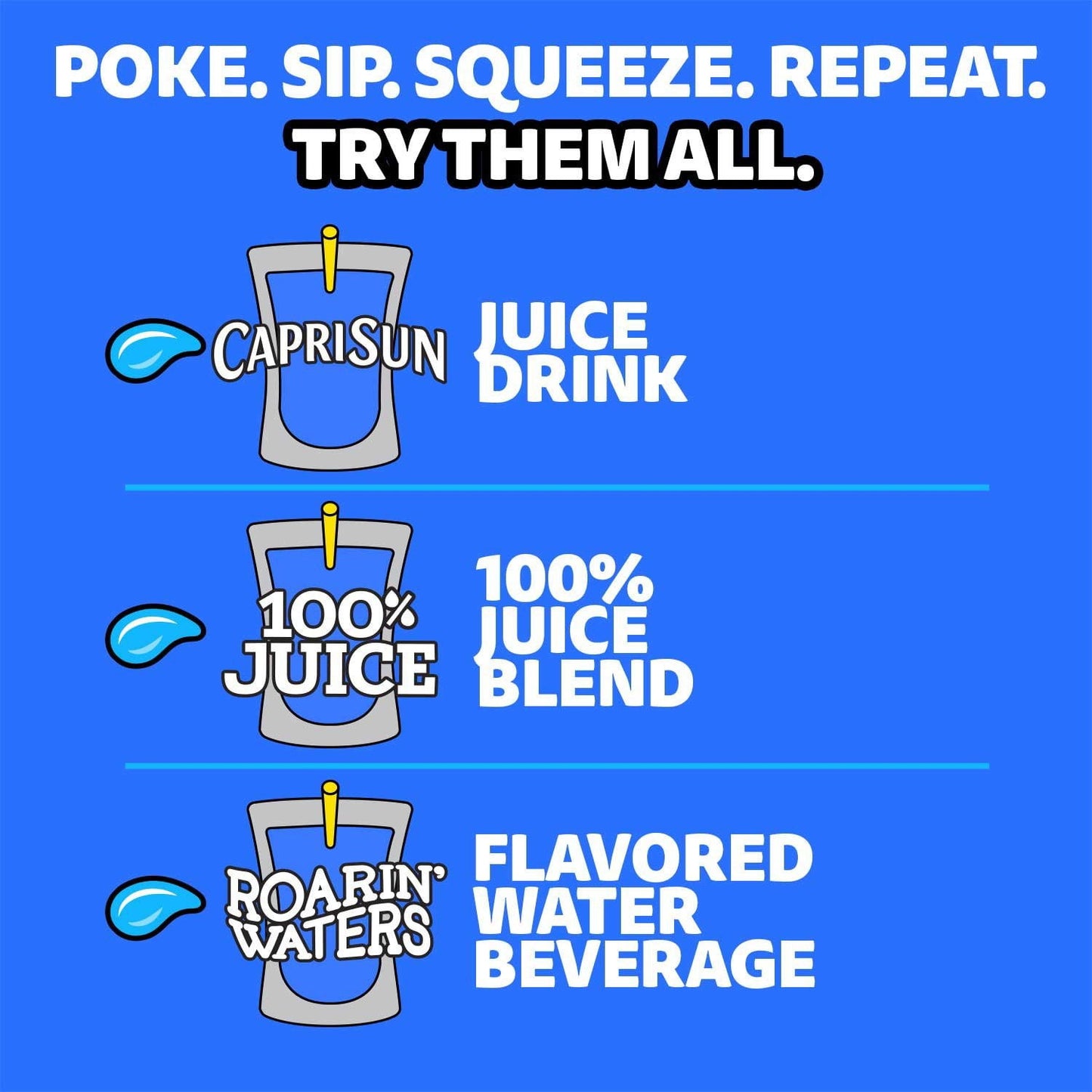 Capri Sun Juice Drink Variety Pack Fruit Punch, Strawberry Kiwi & Pacific Cooler, 6 fl oz Pouches, 40 Count