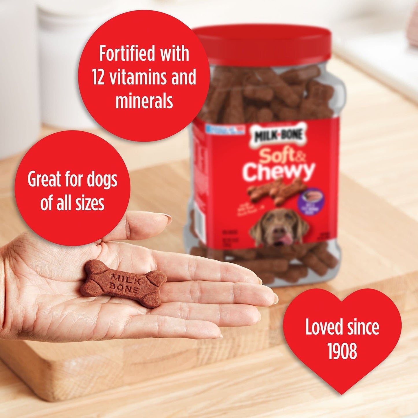 Milk-Bone Soft & Chewy Beef and Filet Mignon Dog Treats, 37 oz.