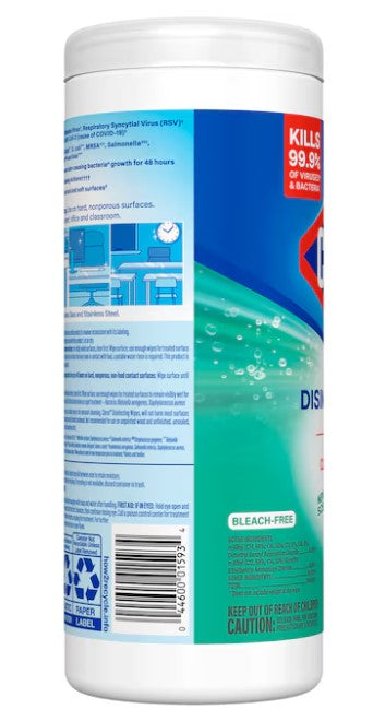 Disinfecting Cleaning Wipes – Fresh Scent, Bleach-Free, 35 Count