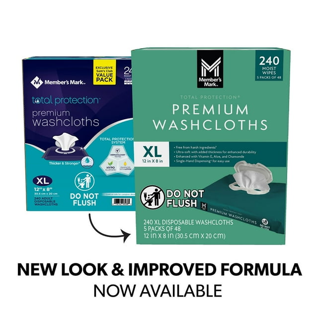 Member’s Mark Adult Washcloths – 240 Count Value Pack