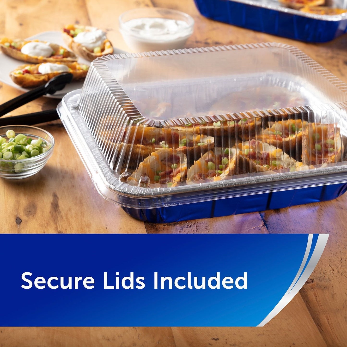 Reynolds Kitchens Aluminum 10 lb. Roaster with Lids, 12" x 9" x 3" 8 ct.