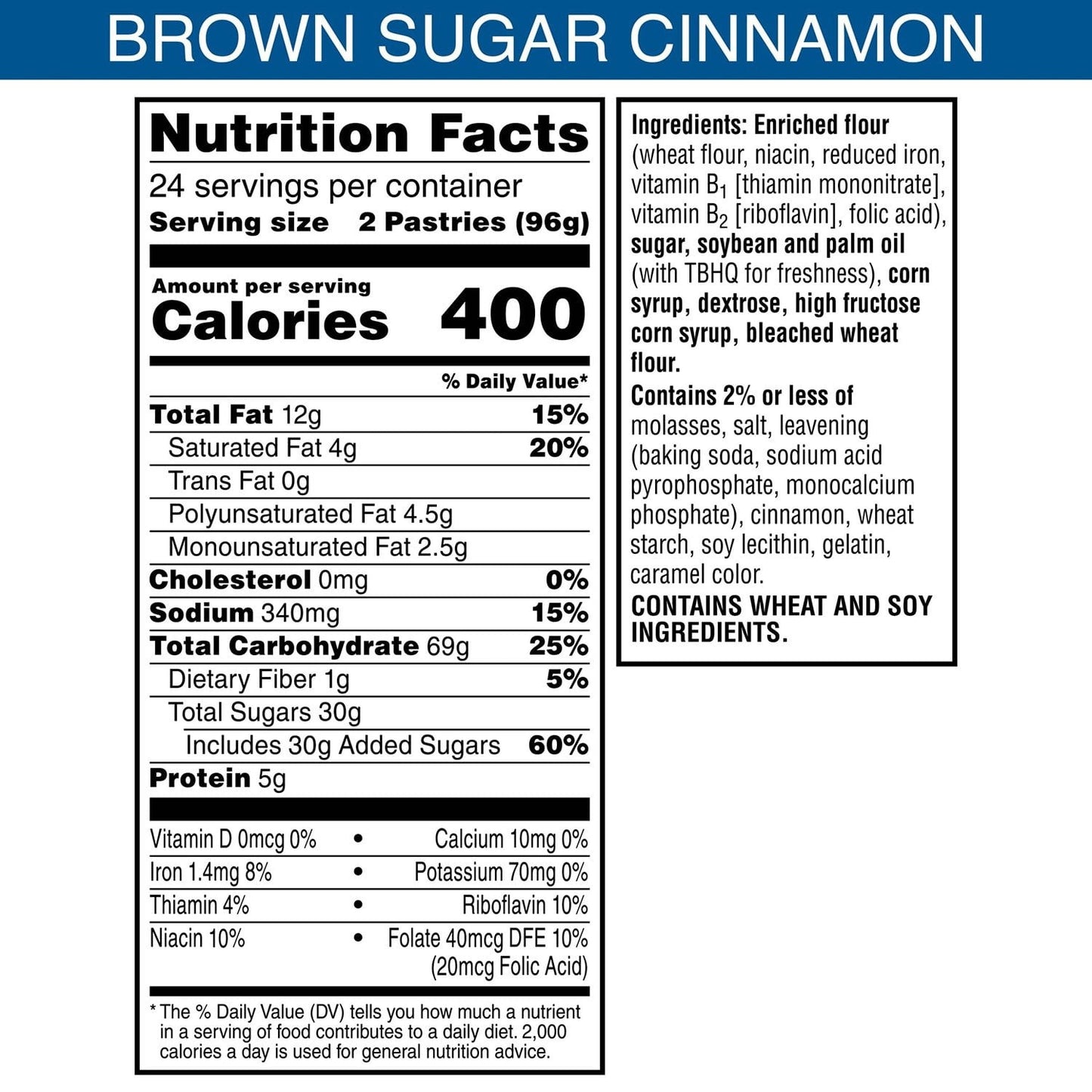 Pop-Tarts Brown Sugar Cinnamon, 48 ct