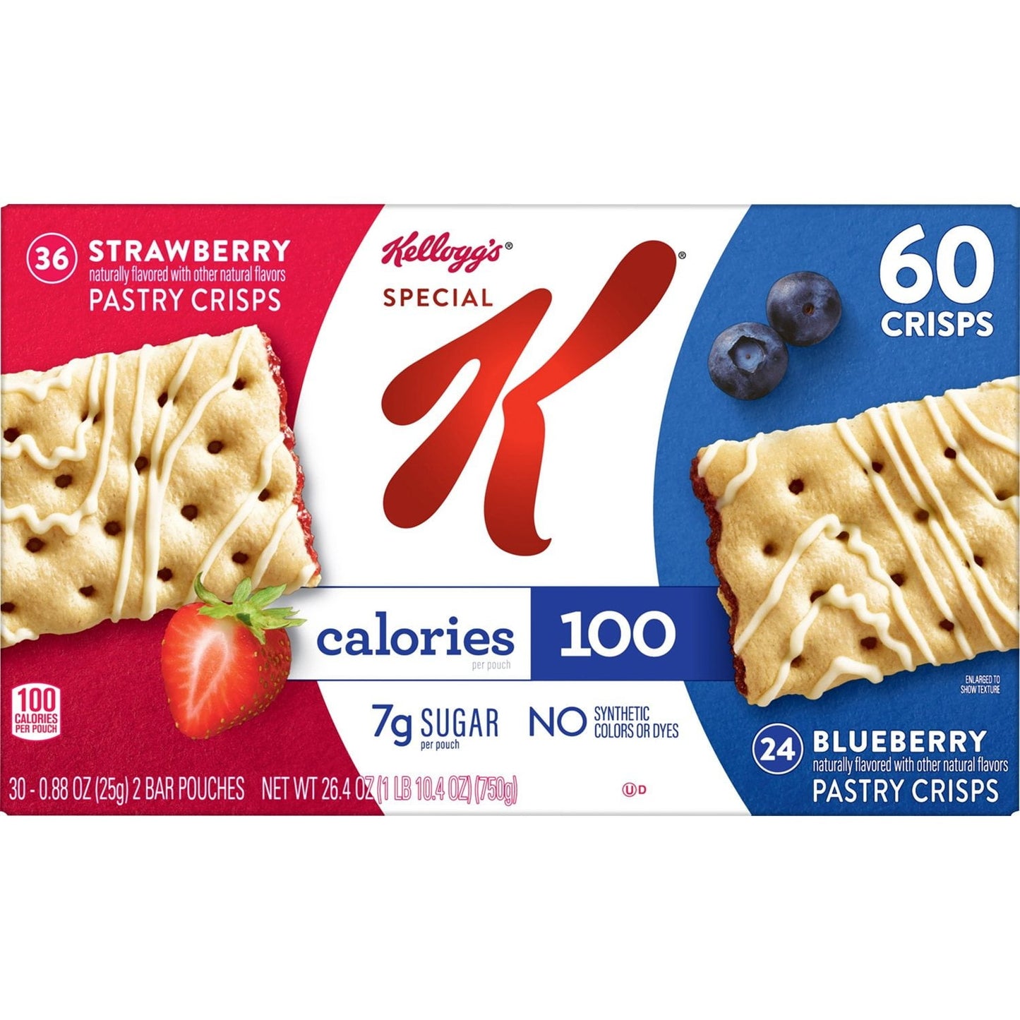 Kellegs Special K Pastry Crisps, Strawberry and Blueberry (60 ct.)