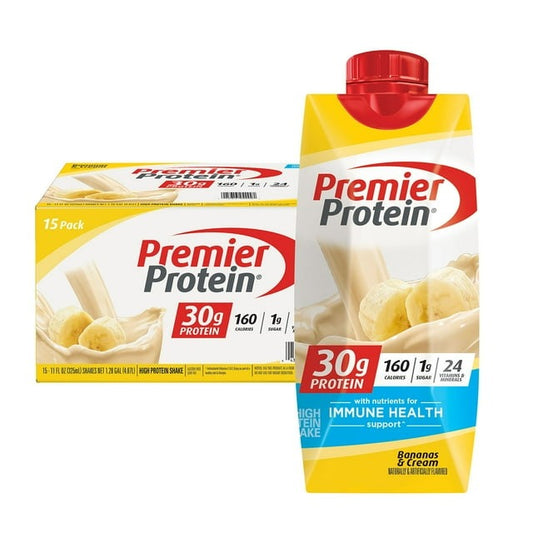 Premier Protein Shake – Bananas & Cream, 11 fl oz (Pack of 15)