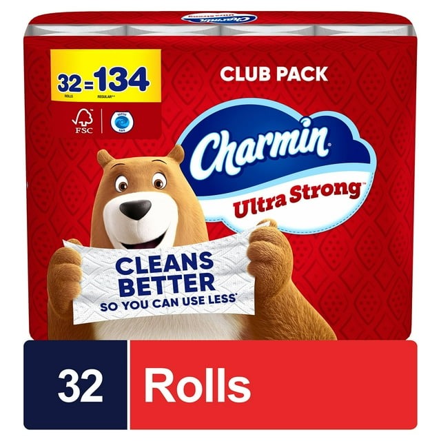 Charmin Ultra Strong 2-Ply Toilet Paper – 231 Sheets per Roll, 32-Roll Pack