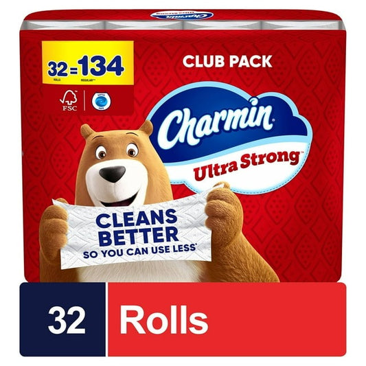 Charmin Ultra Strong 2-Ply Toilet Paper – 231 Sheets per Roll, 32-Roll Pack