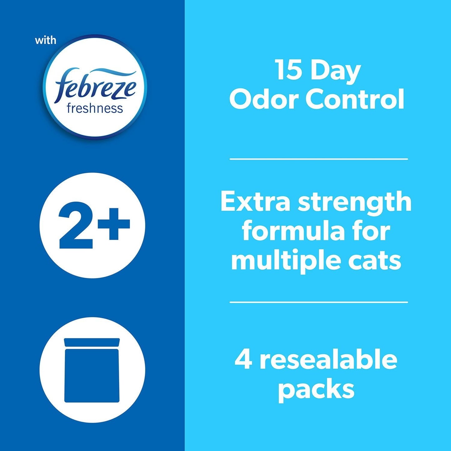Fresh Step Multi-Cat Scented Clumping Litter with Febreze Freshness – Multi-Cat Formula