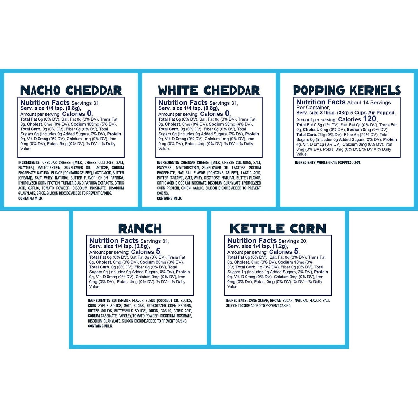 Kernel Season’s Movie Night Popcorn Seasoning & Kernels Variety Pack – 5-Count