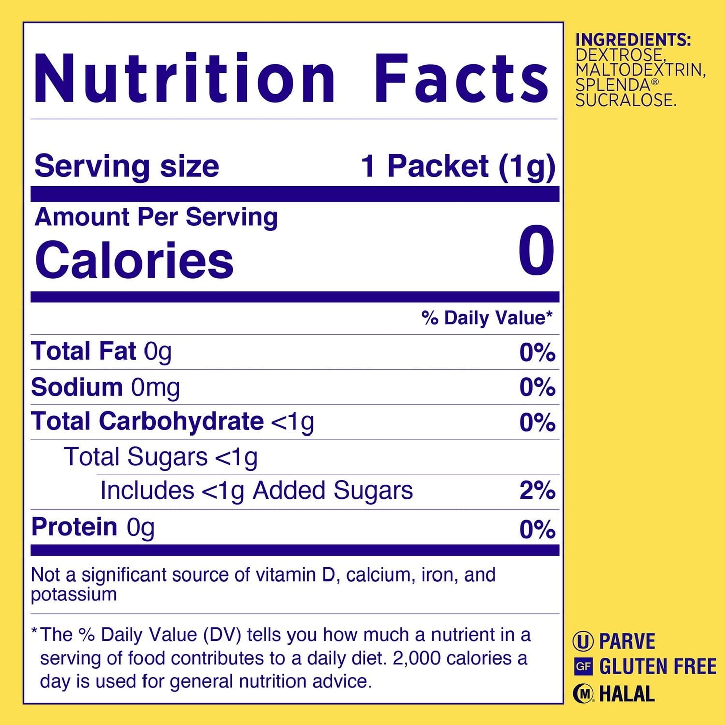Splenda Zero Calorie Sweetener Packets – 1000-Count Value Pack