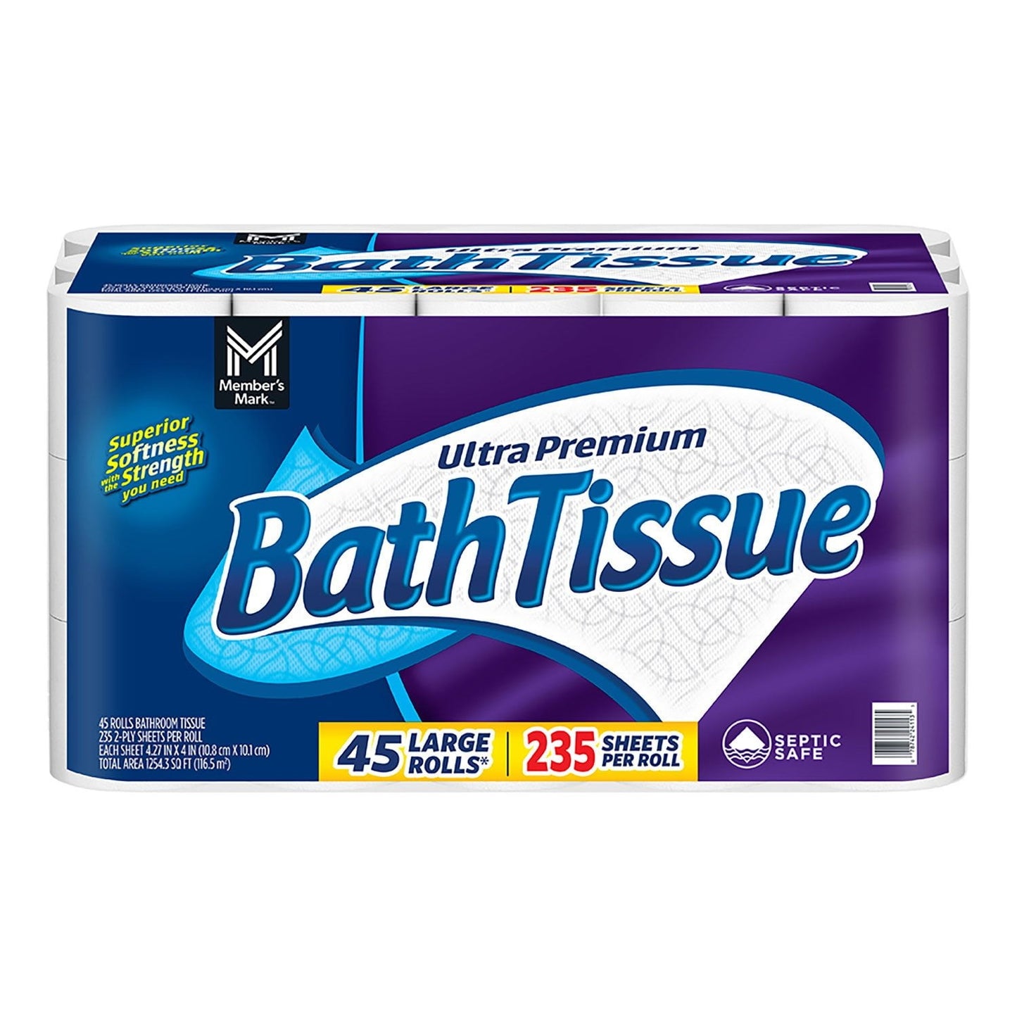 Member’s Mark Ultra Premium 2-Ply Toilet Paper – 45 Roll Value Pack (235 Sheets/Roll)