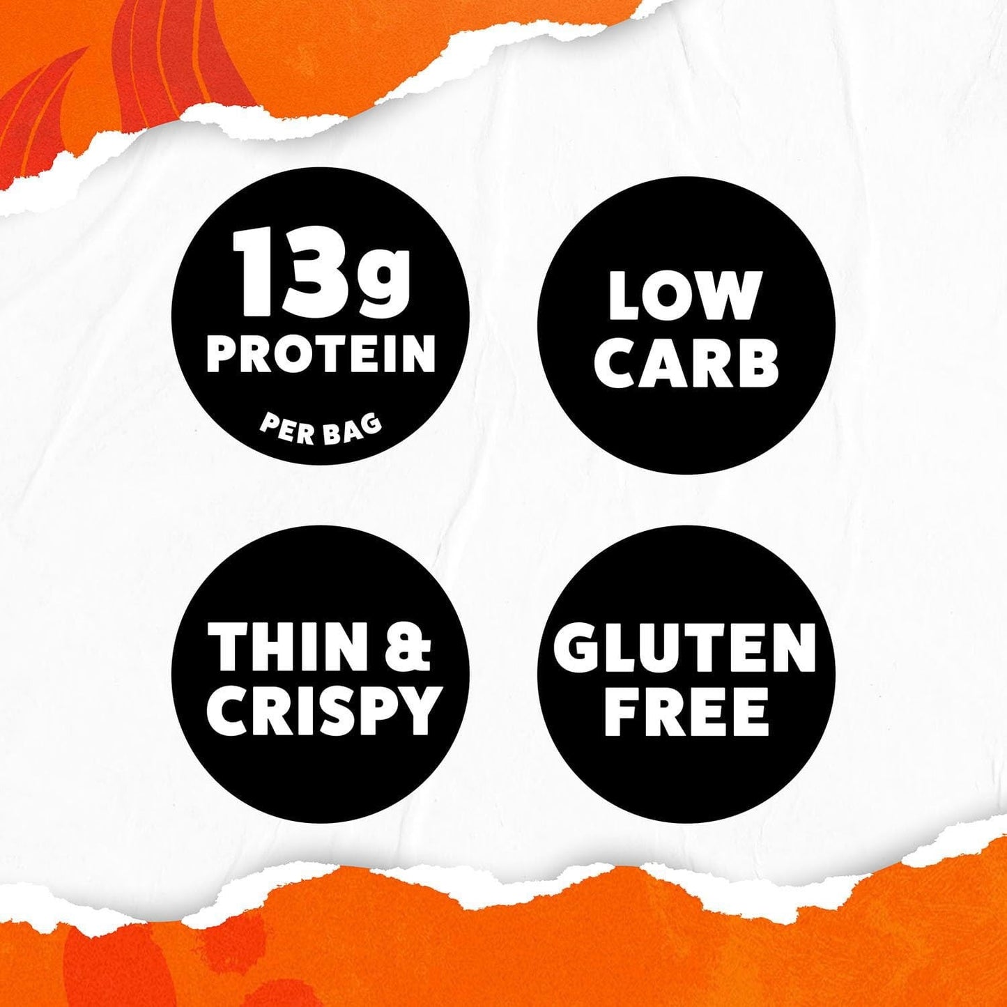 WILDE Buffalo Protein Chips – 13 g Protein, Thin & Crispy (8-Pack)