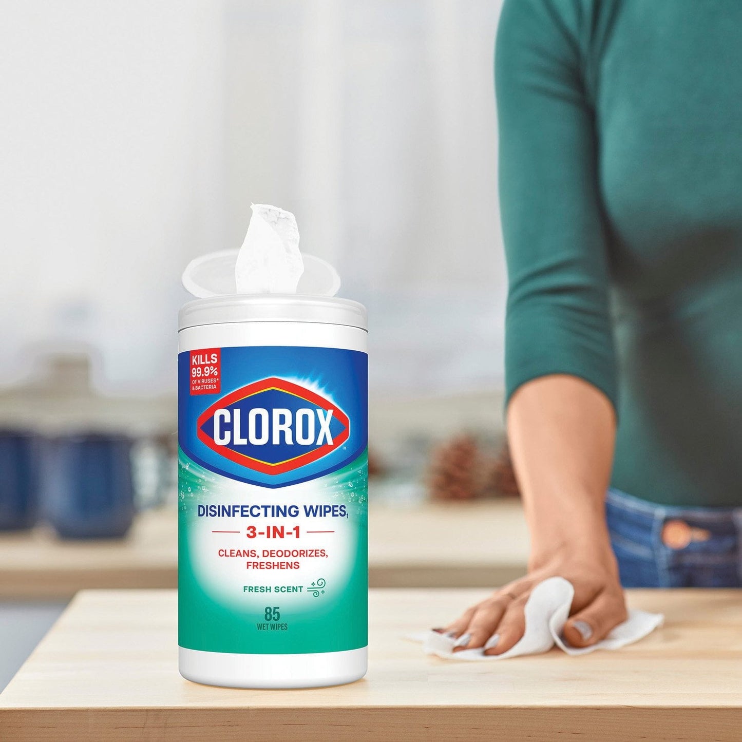 Clorox Disinfecting Cleaning Wipes – Variety Pack, 5 Canisters (425 Wipes Total)