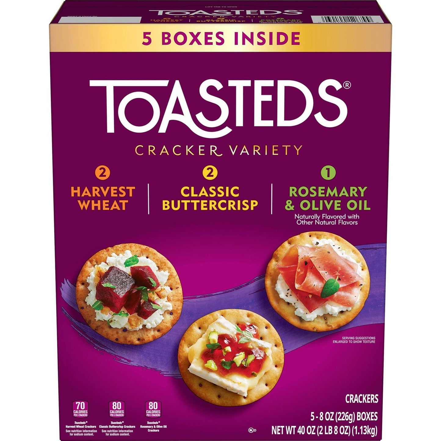 Kellogg’s Toasteds Crackers Variety Pack – 40 oz Assortment