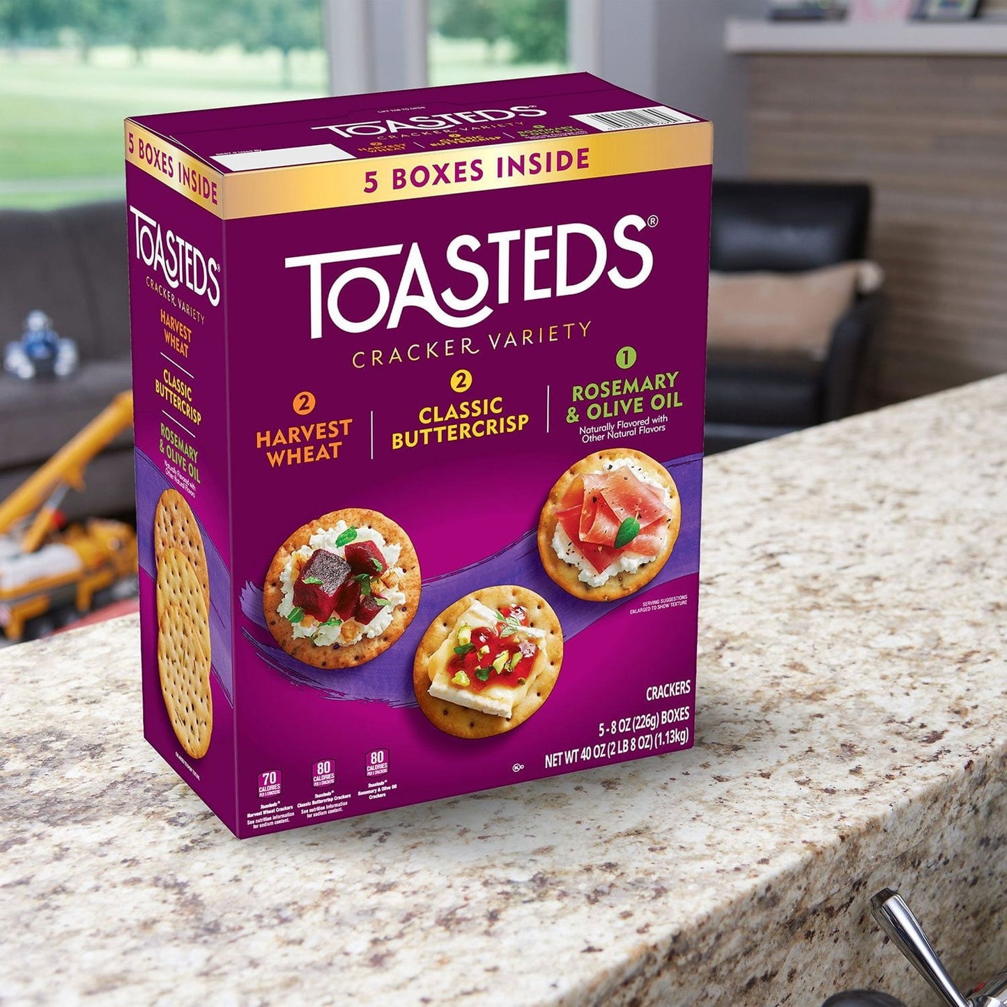 Kellogg’s Toasteds Crackers Variety Pack – 40 oz Assortment