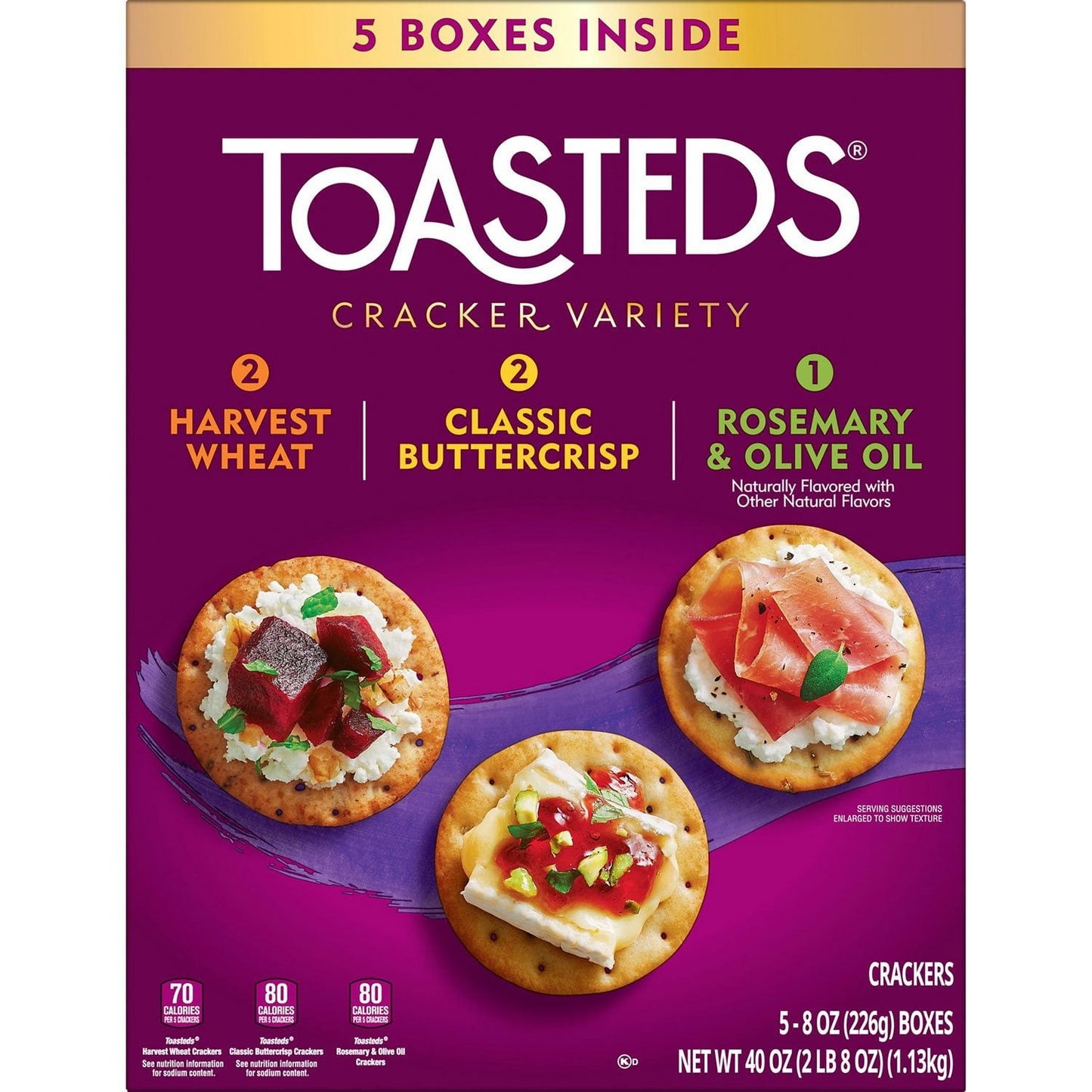 Kellogg’s Toasteds Crackers Variety Pack – 40 oz Assortment
