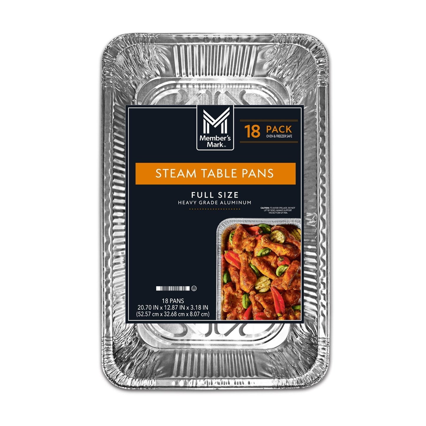 Member’s Mark Full-Size Aluminum Steam Table Pans – 18-Count