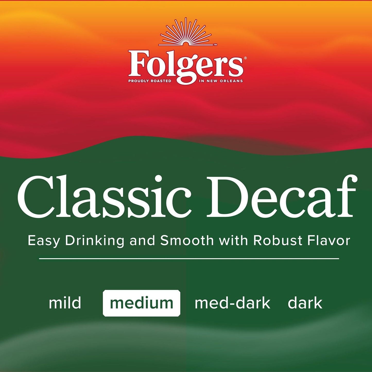 Folgers Decaffeinated Classic Roast Ground Coffee – 28.8 oz