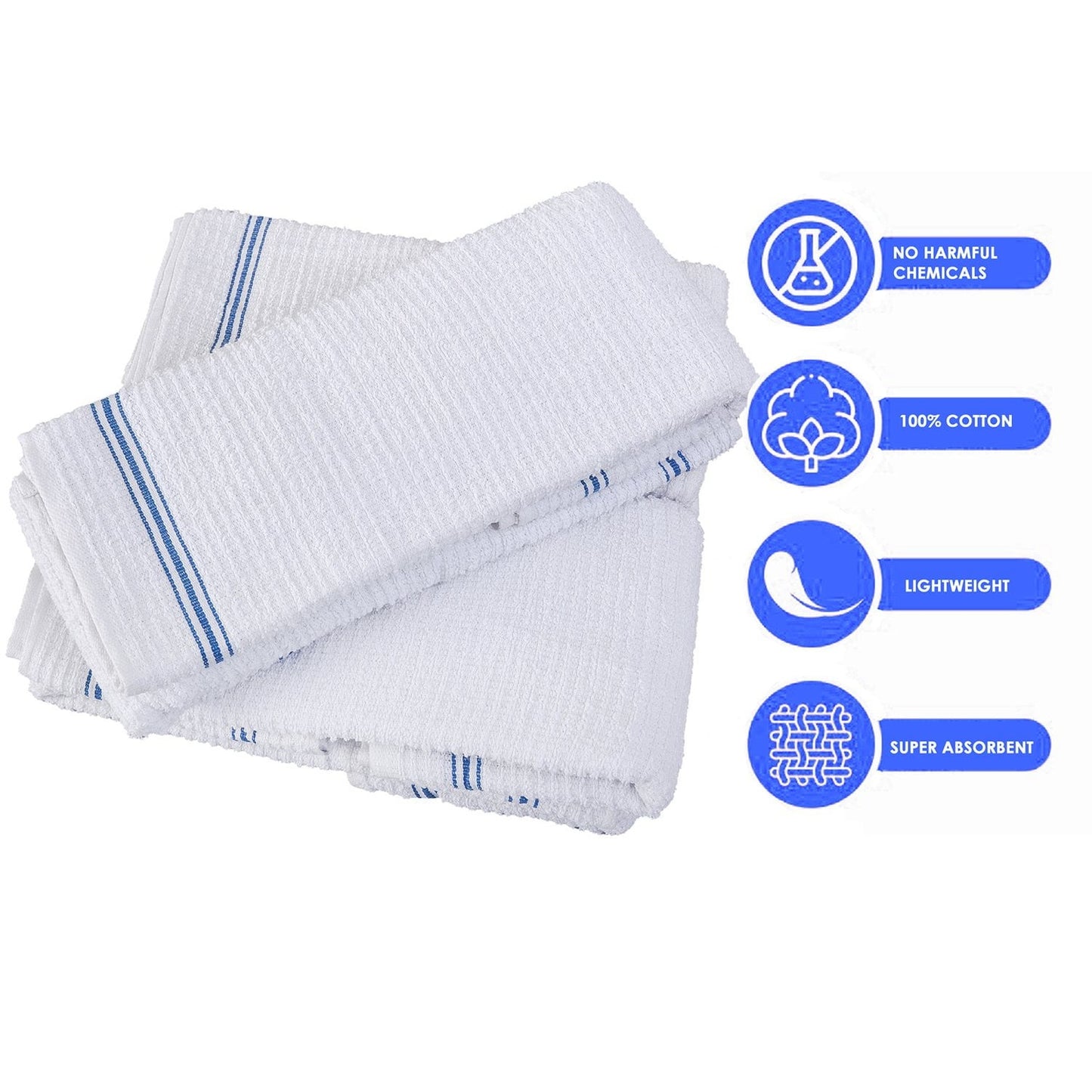 Member’s Mark  Cotton Bar Mop Towels – 16″ × 19″ (24-Pack)