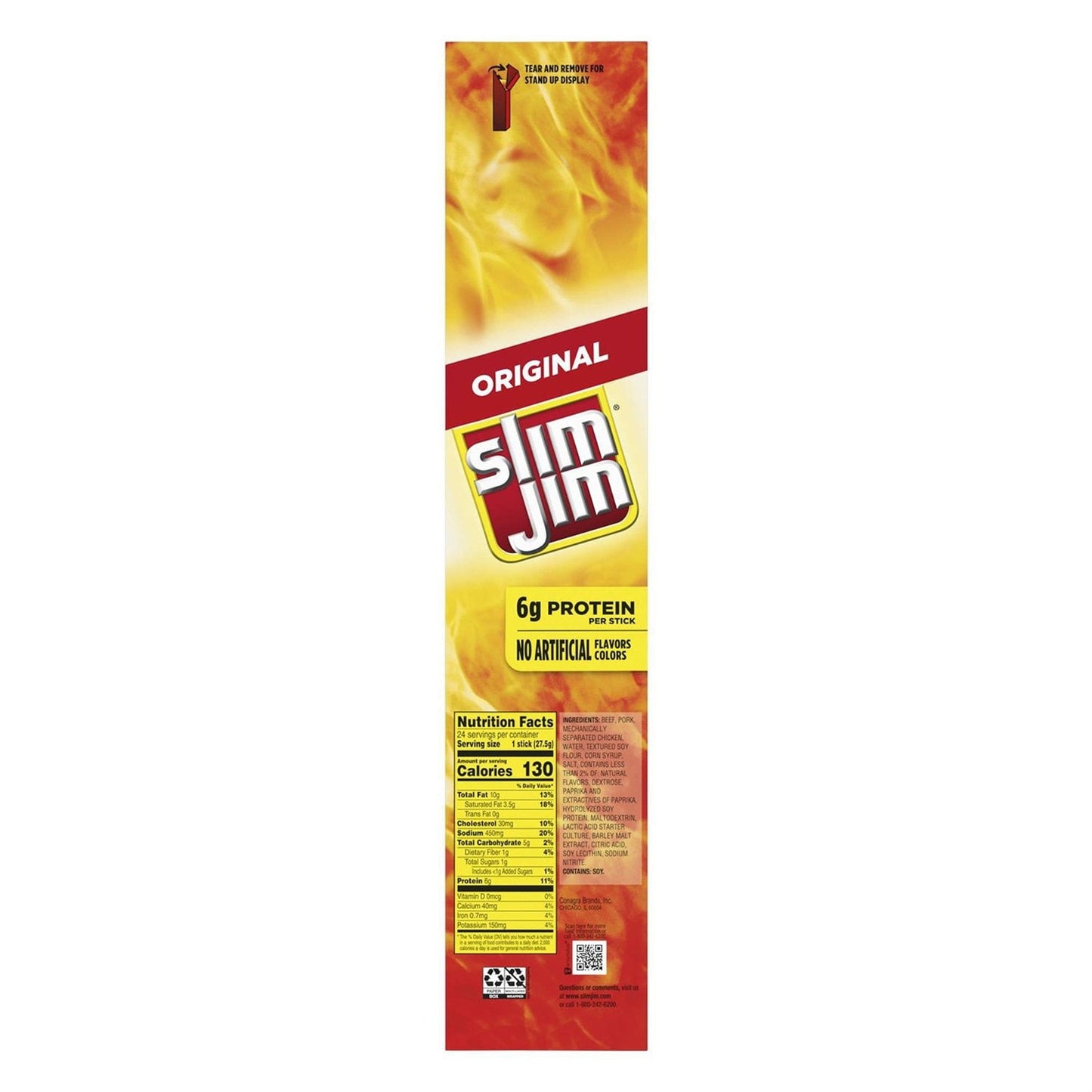 Slim Jim Giant Smoked Snack Sticks – Original Flavor, 24-Count Value Pack
