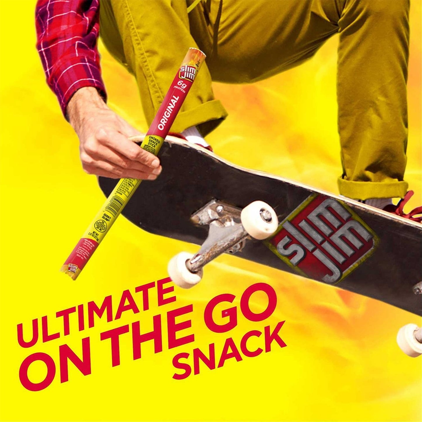 Slim Jim Giant Smoked Snack Sticks – Original Flavor, 24-Count Value Pack