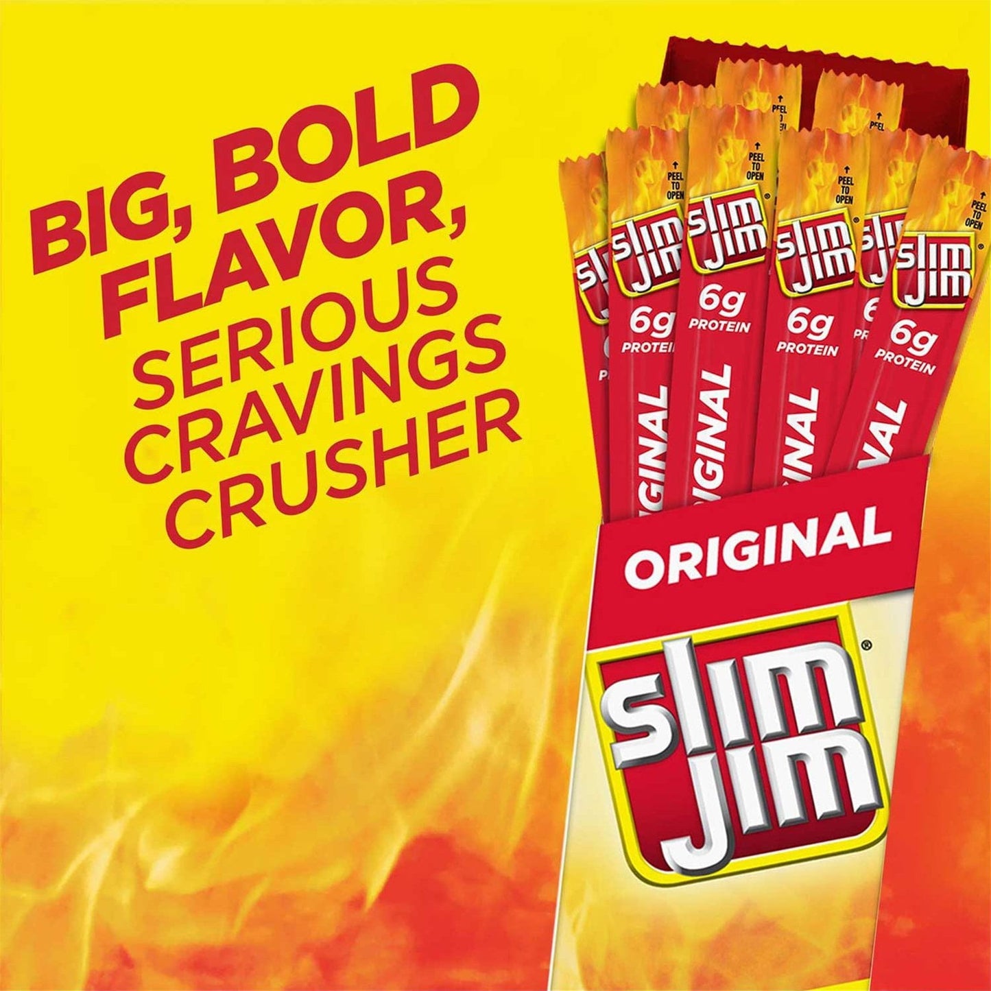 Slim Jim Giant Smoked Snack Sticks – Original Flavor, 24-Count Value Pack