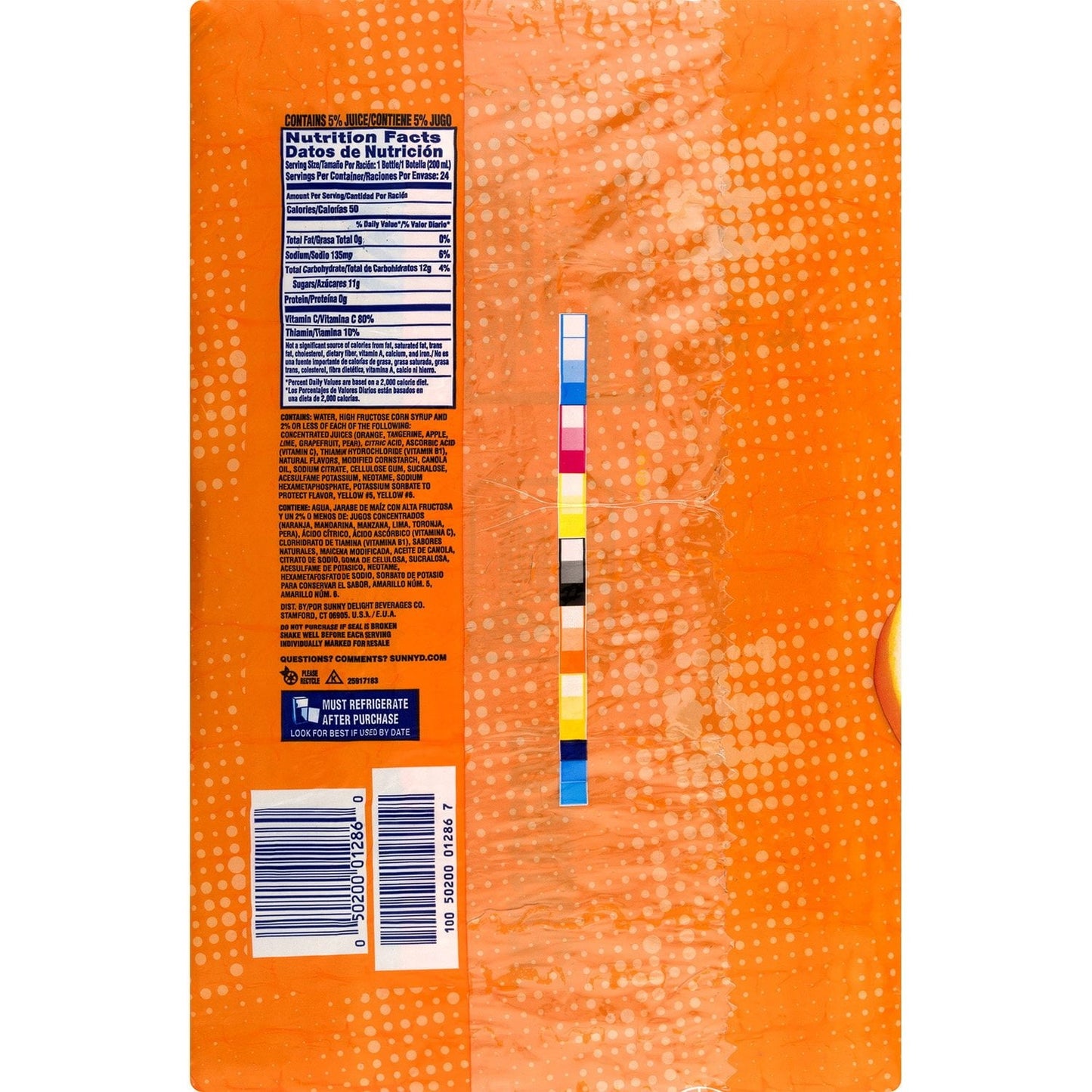 Sunny D Tangy Original Orange Citrus Punch – 24 × 6.75 oz Bottles