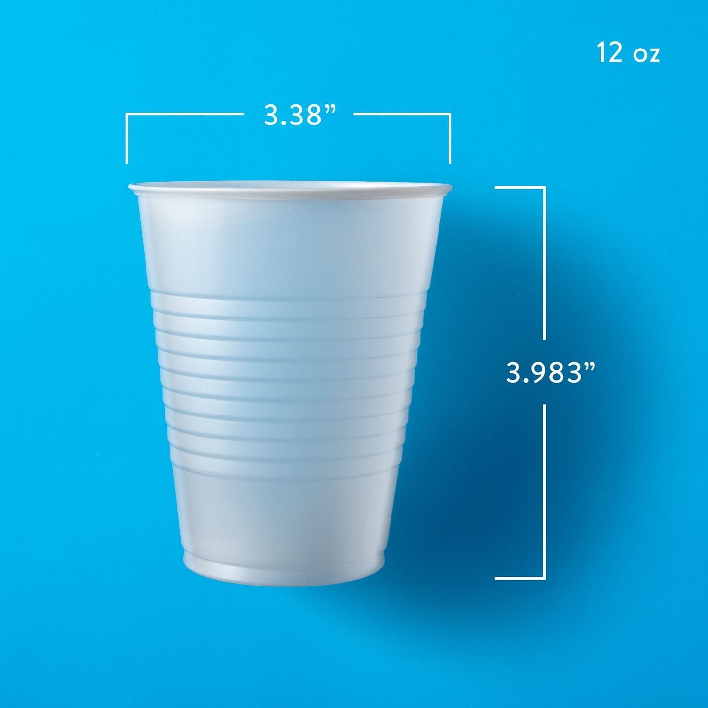 Translucent Plastic Cups – 12 oz (300-Count)