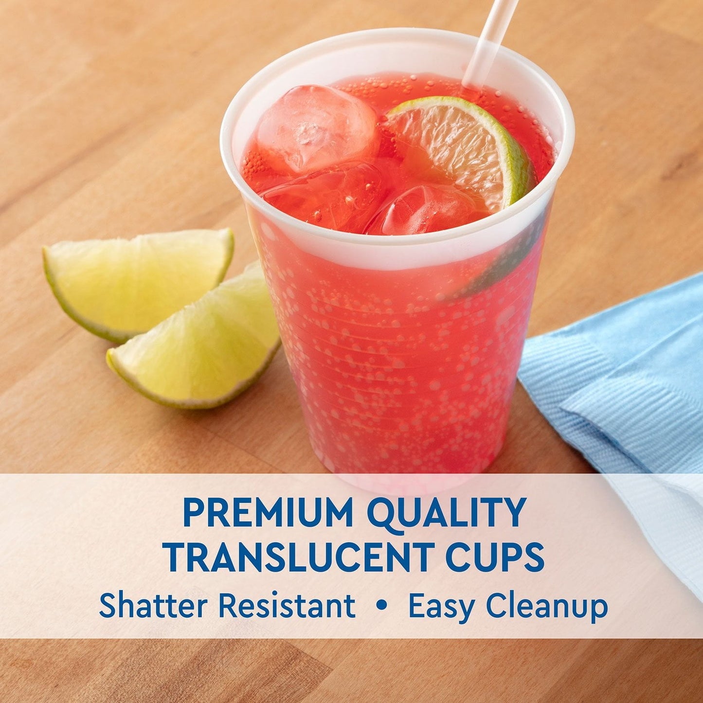 Translucent Plastic Cups – 12 oz (300-Count)