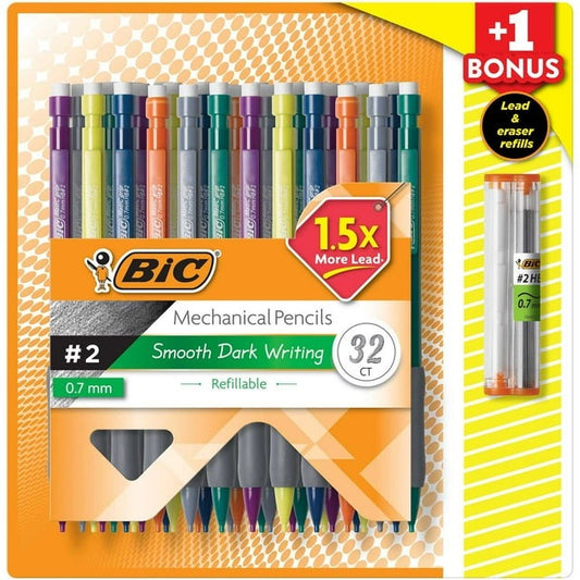 BIC Matic Grip Mechanical Pencil – 0.7 mm (HB) – 32-Pack