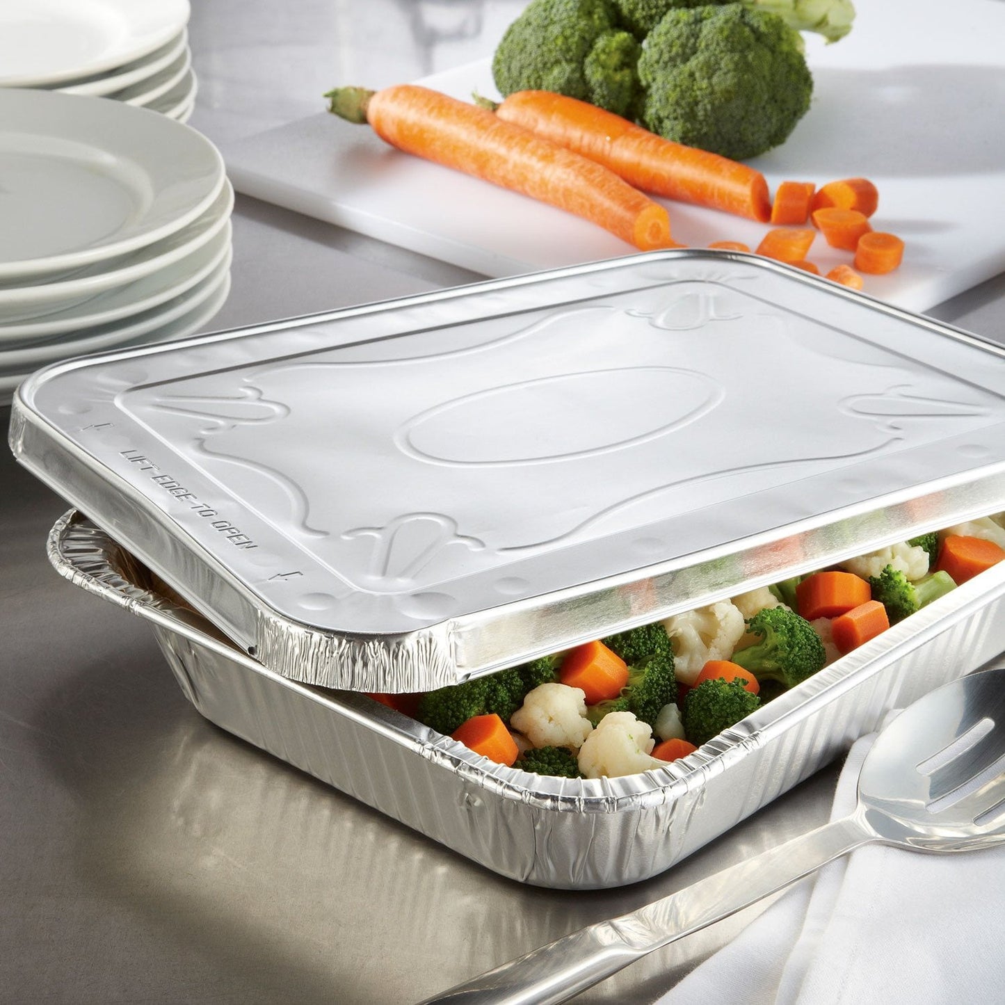 Members Mark Aluminum Steam Table Lids – Half-Size (36-Count)