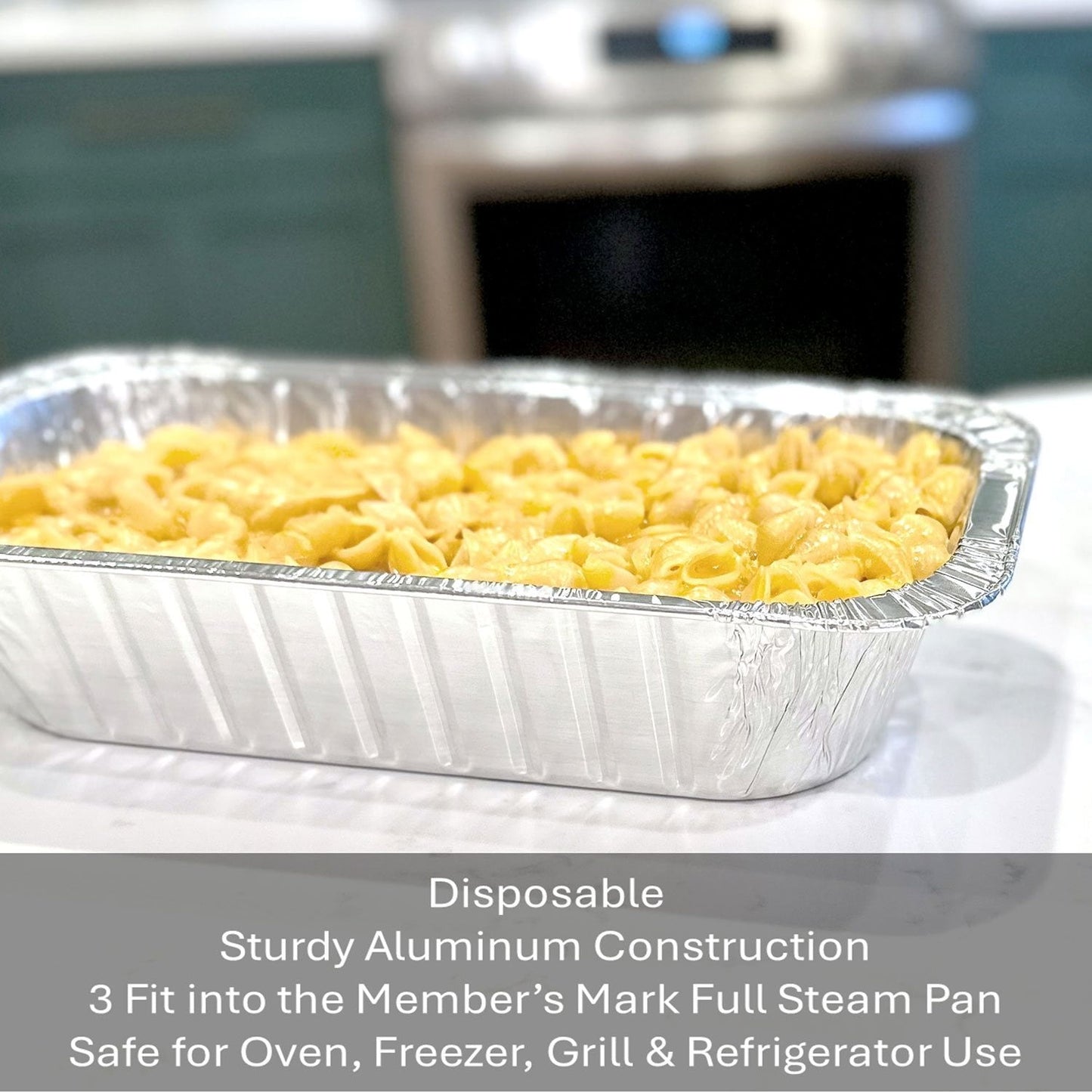 Members Mark Aluminum Steam Table Pans – 1/3 Size (30-Count)