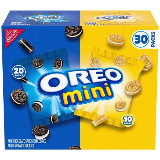 OREO Mini Mix Variety Pack – 30 Snack Packs (1.5 oz Each)