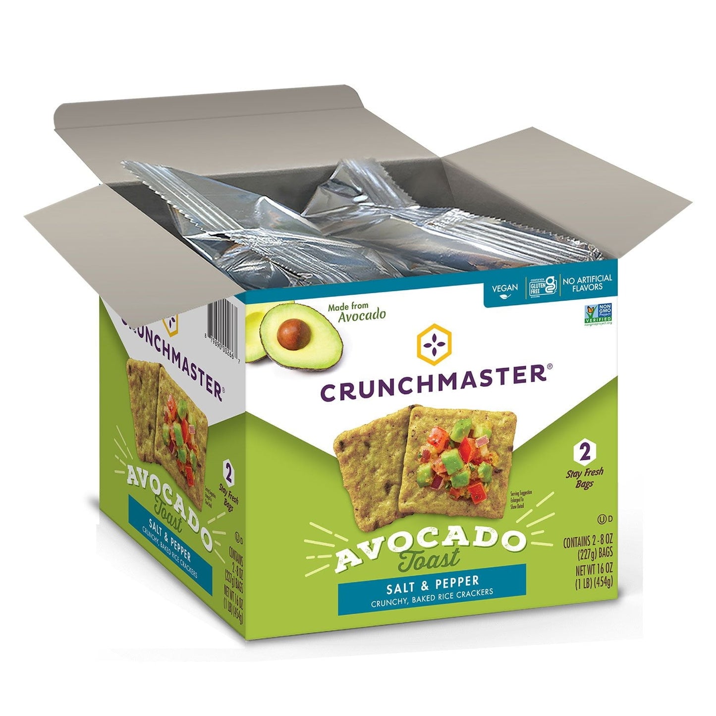 Crunchmaster Avocado Toast Salt & Pepper Crackers – 16 oz Bag