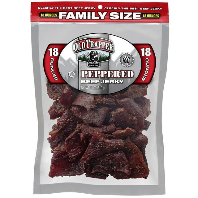 Old Trapper Peppered Beef Jerky – 18 oz Bag