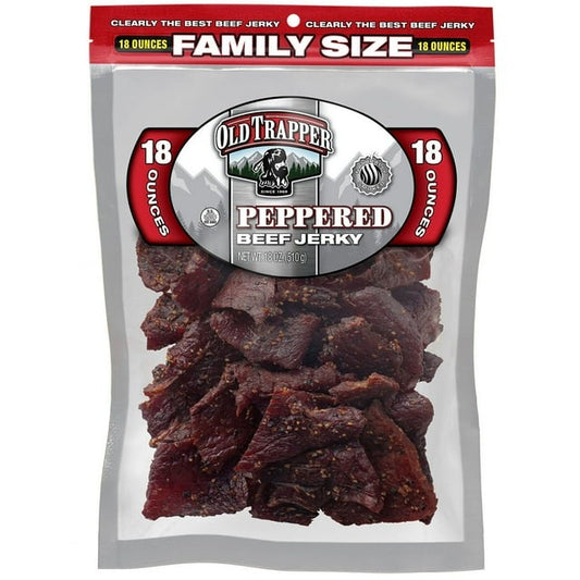 Old Trapper Peppered Beef Jerky – 18 oz Bag