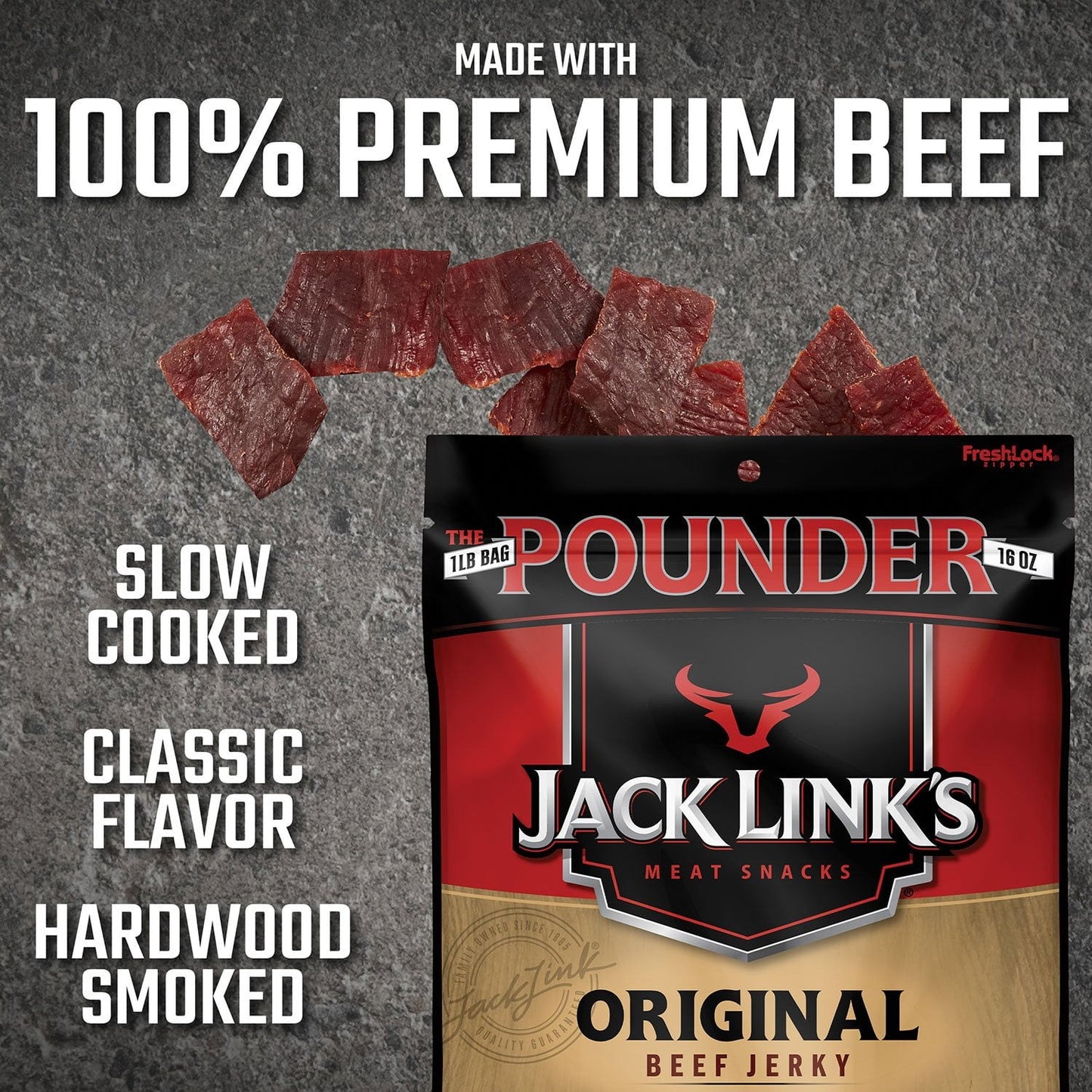 Jack Link’s Original Beef Jerky – 16 oz Bag