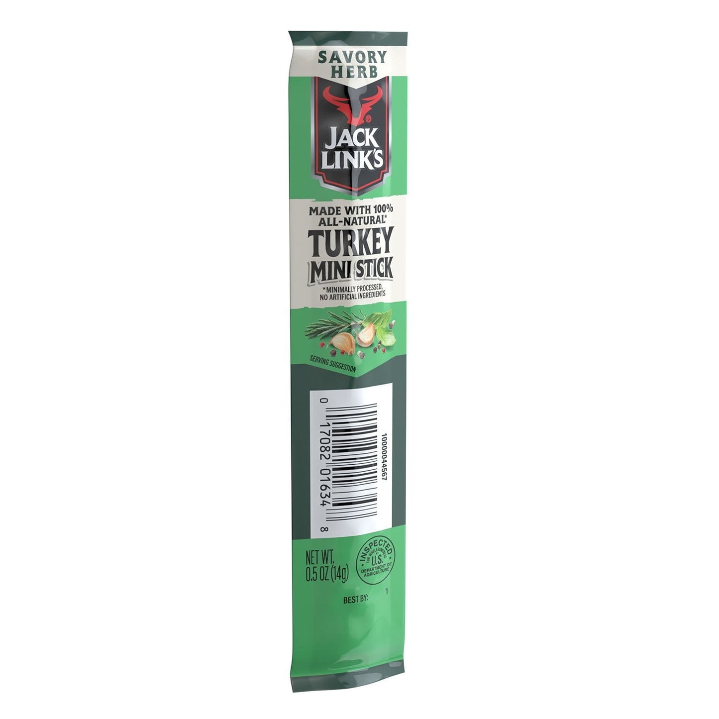 Jack Link’s Savory Herb Mini Turkey Sticks – 24 Count (0.5 oz Each)