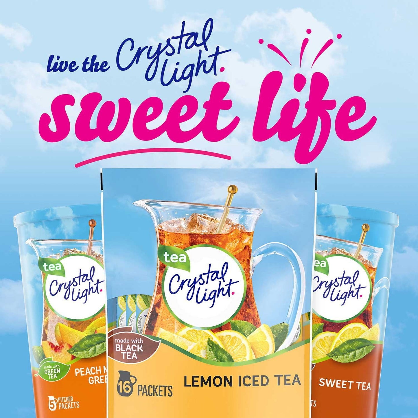 Crystal Light Lemon Iced Tea Drink Mix – 3.8 oz Powder Pack