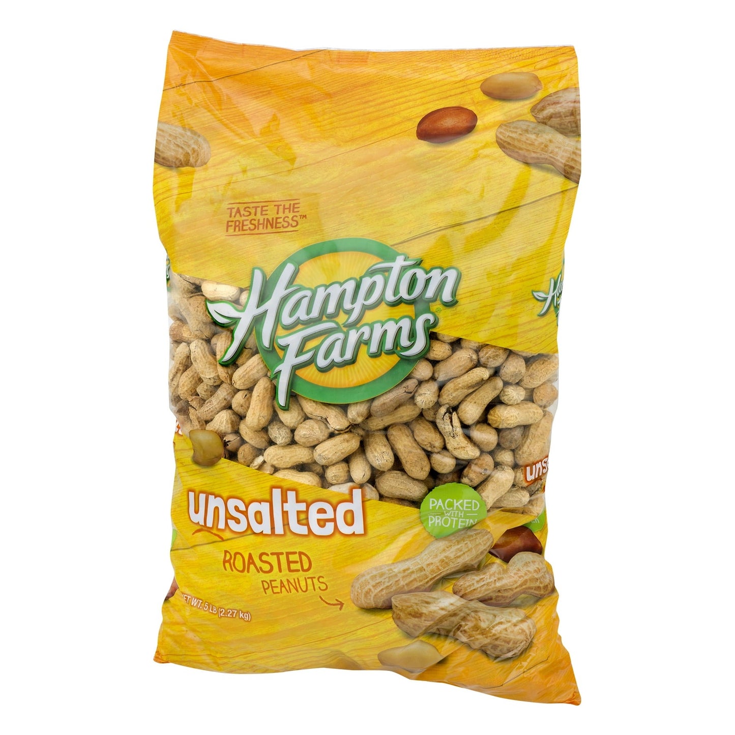 Hampton Farms Unsalted In-Shell Peanuts – Roasted, 5 lb Bag