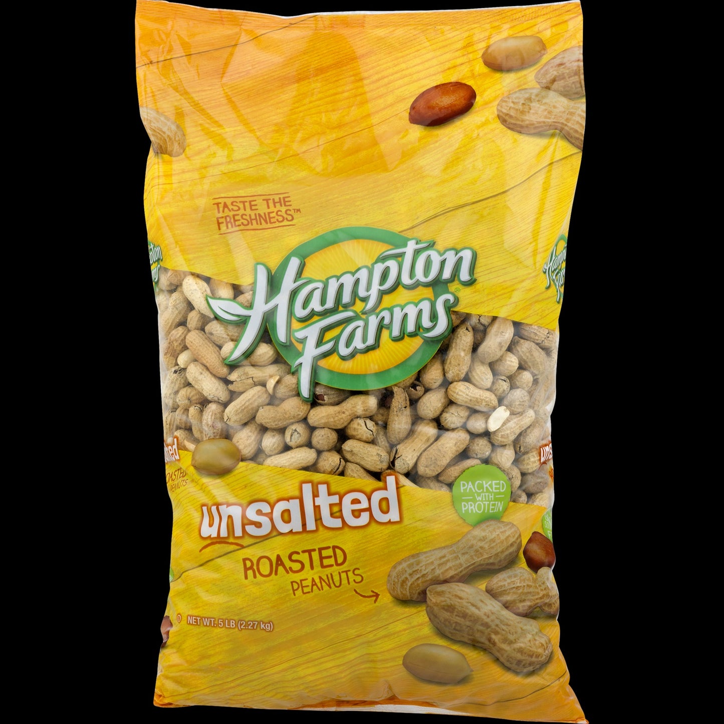 Hampton Farms Unsalted In-Shell Peanuts – Roasted, 5 lb Bag