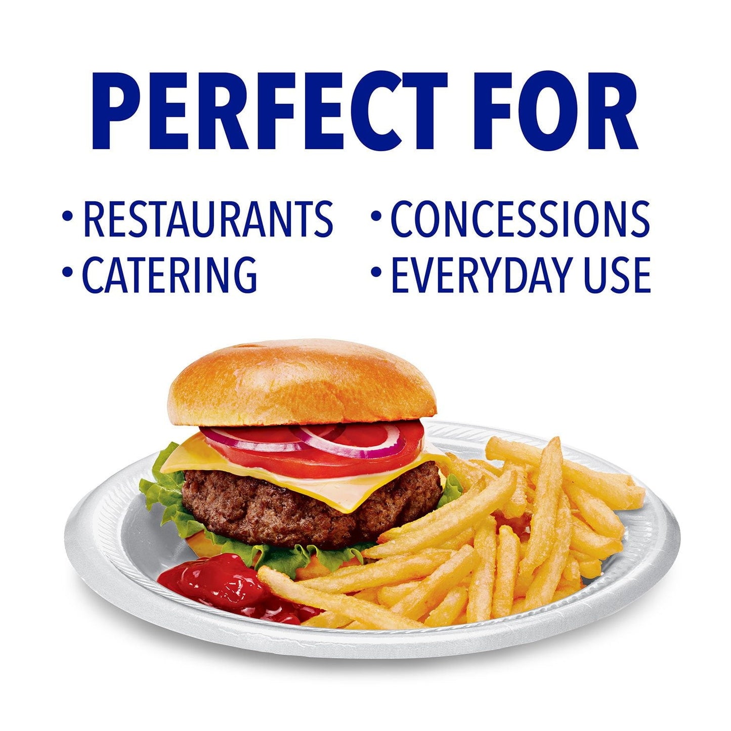 Hefty Supreme Foam Disposable Lunch Plates, 8 7/8", 250 ct.