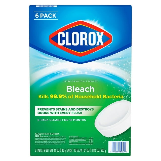 Clorox Ultra Clean Toilet Bowl Cleaner Tablets – 6 Pack (3.5 oz)