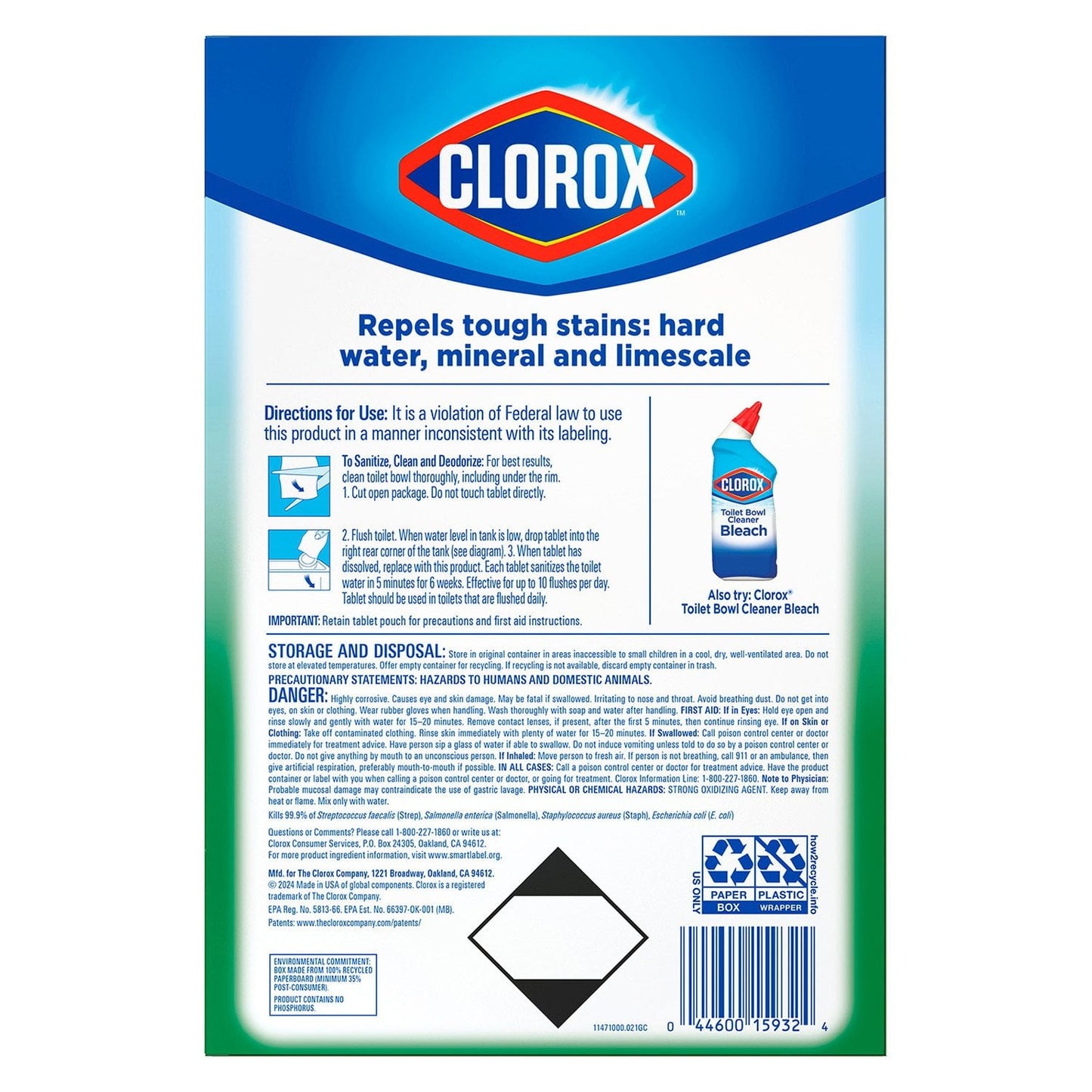 Clorox Ultra Clean Toilet Bowl Cleaner Tablets – 6 Pack (3.5 oz)