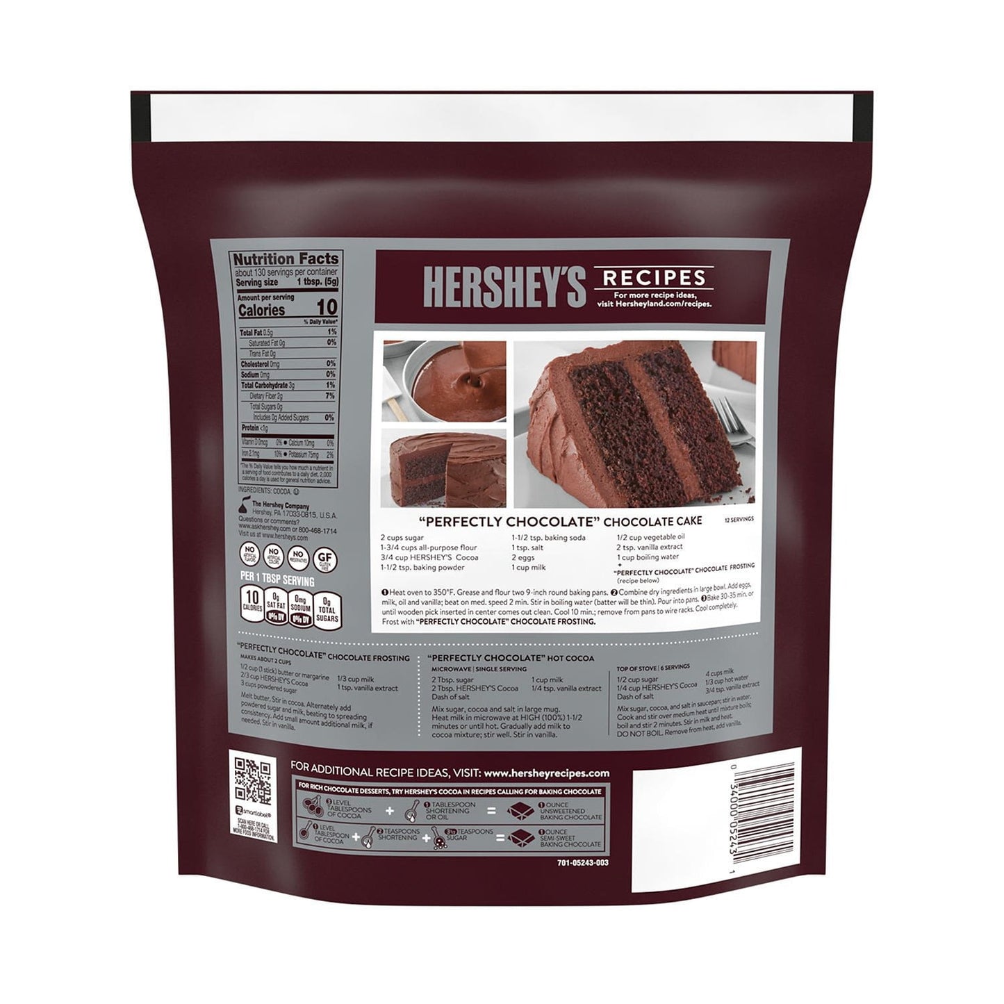 Hershey's Cocoa 100% Cacao Natural Unsweetened, 23 oz.