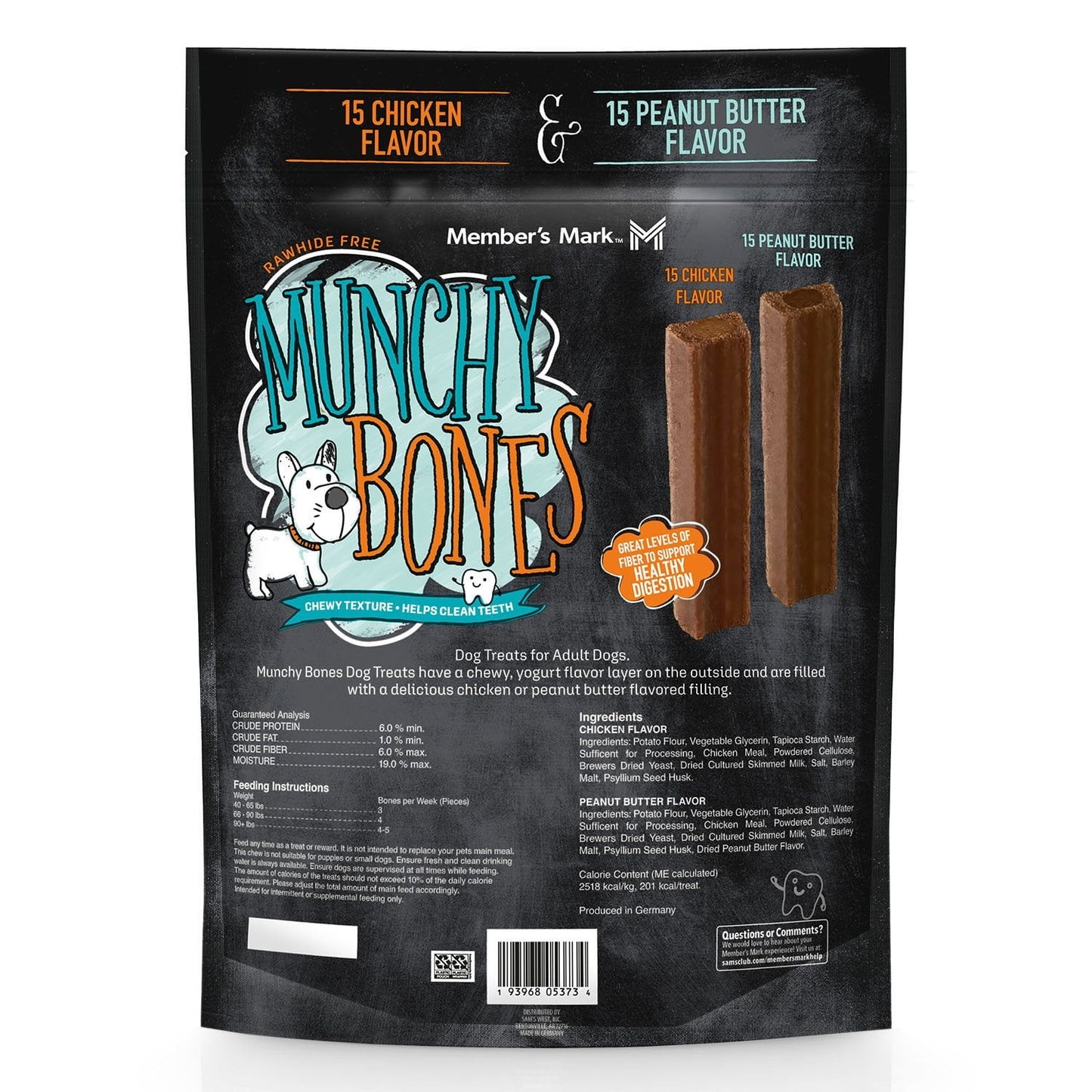 Member’s Mark Munchy Bones Dog Treats for Adult Dogs – 84 oz