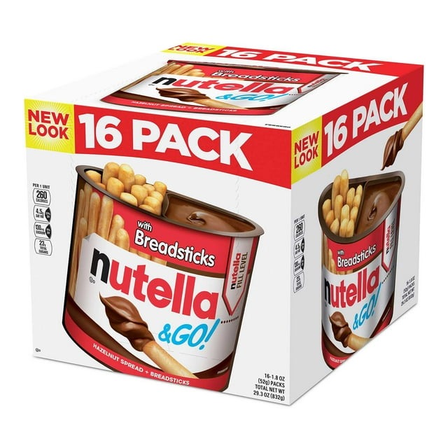 Nutella & GO! Hazelnut Spread with Breadsticks – 16-Pack