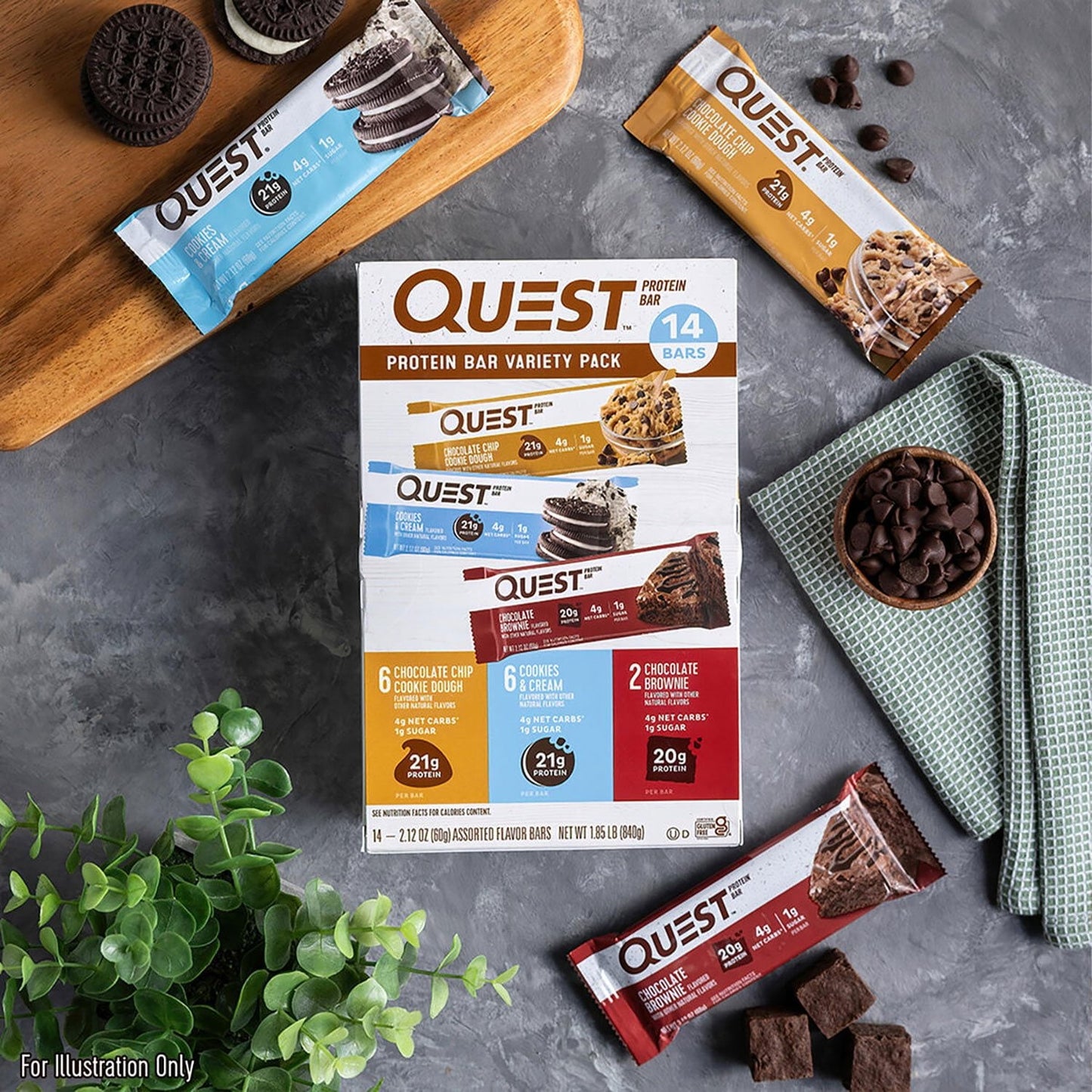 Quest Protein Bar Variety Pack, Gluten Free, 14 ct.