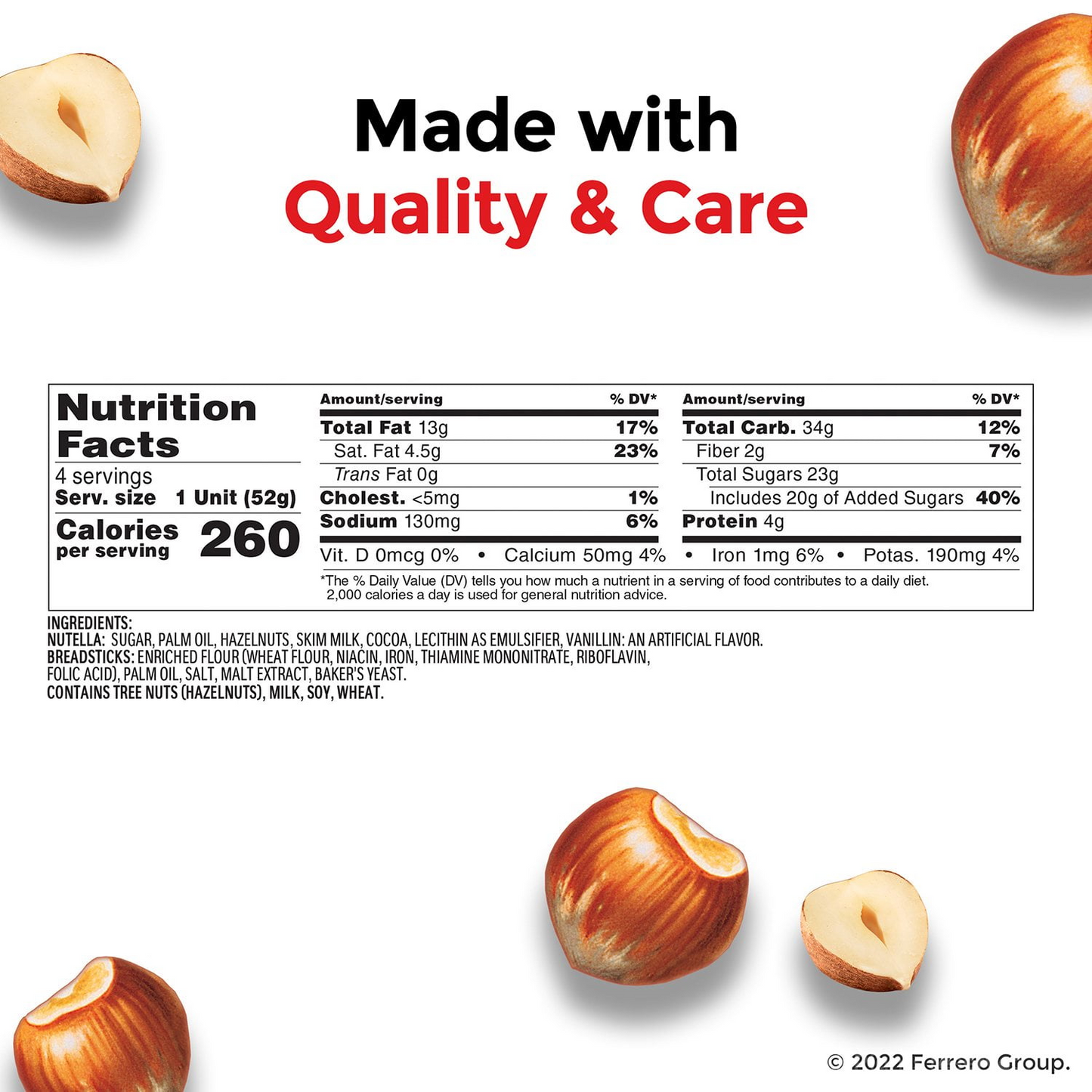 Nutella & GO! Hazelnut Spread with Breadsticks – 16-Pack