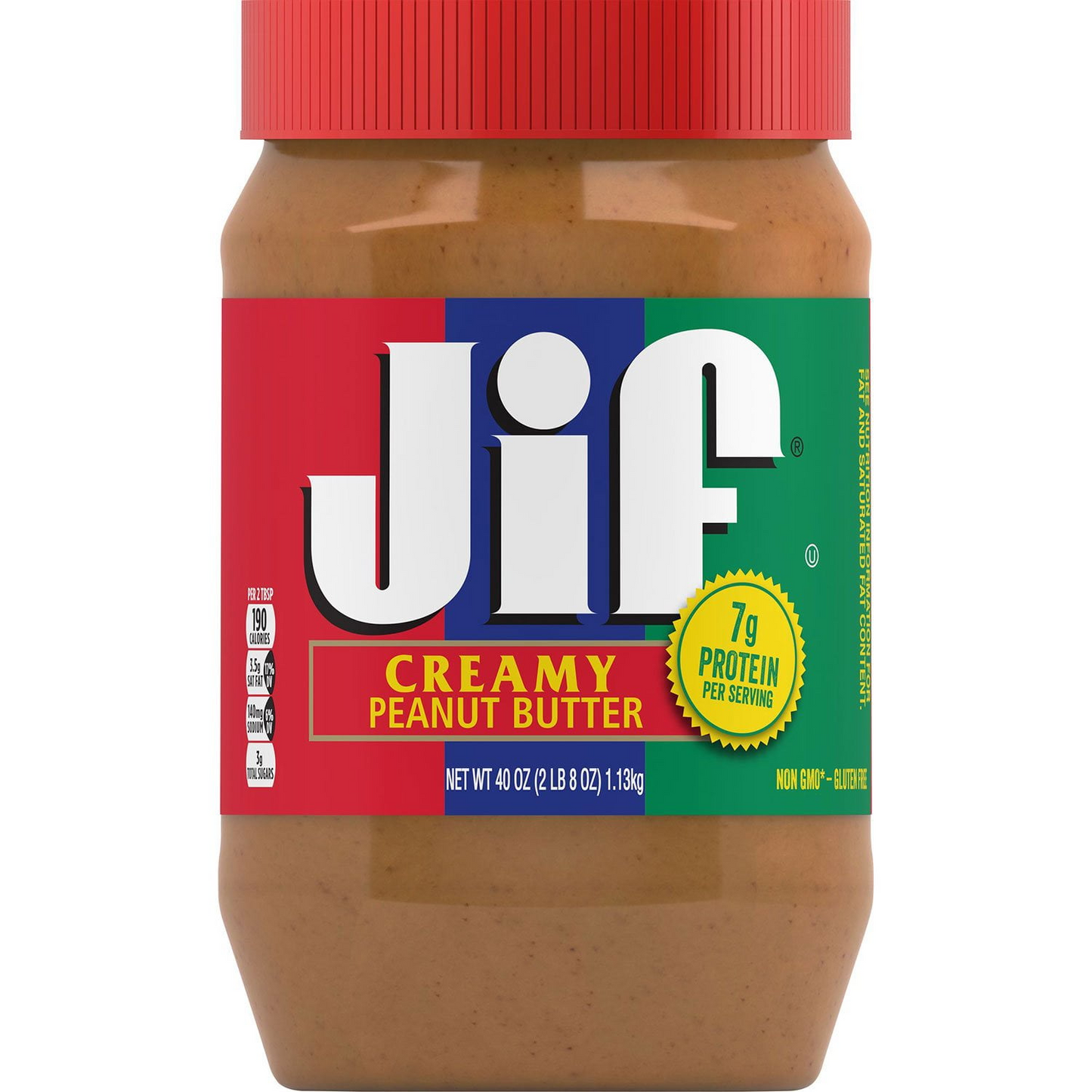 Jif® Creamy Peanut Butter – Smooth Classic Spread, 48 oz Jar, 2 pk.
